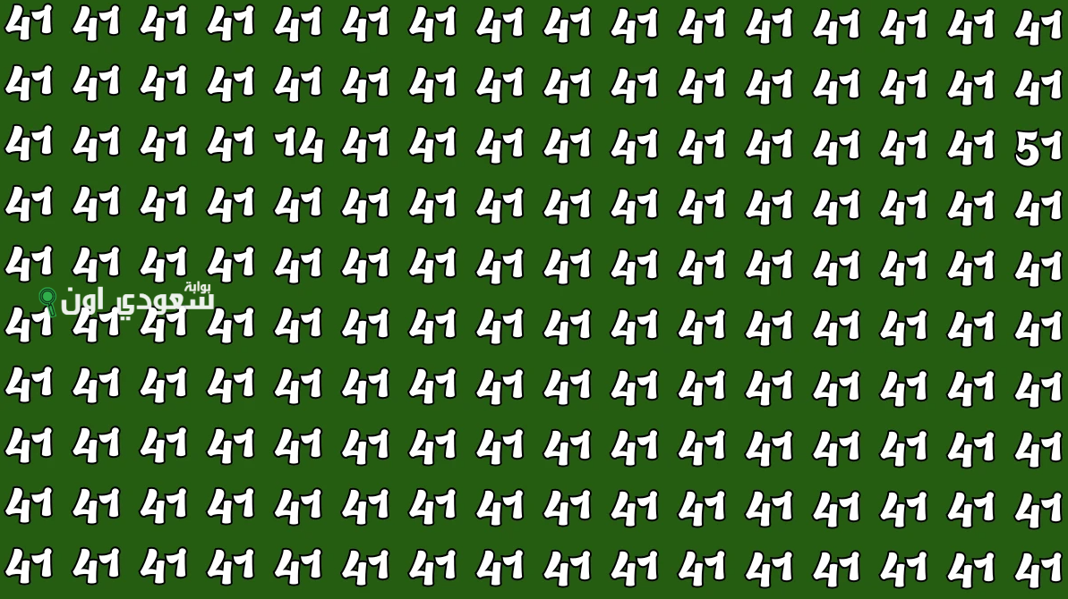 نظرك هيبقى 6/6 لو عرفت تطلع الرقم الوحيد المختلف وسط كل الارقام المتشابهة دي