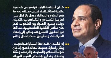 السيسي ينعي البابا فرنسيس