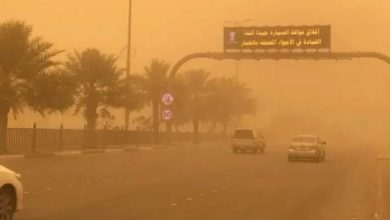 حالة الطقس غير المستقر في منطقة الرياض