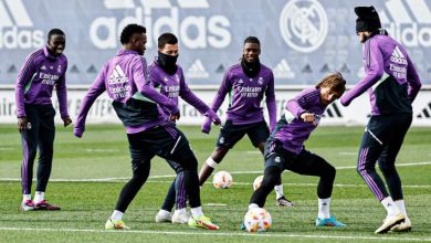 غيابات مؤثره في تمرين ريال مدريد