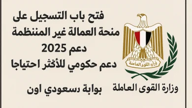 منحة العمالة غير المنتظمة 2025