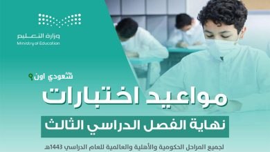 اختبارات نهاية الفصل الدراسي الثالث