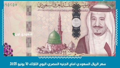سعر الريال السعودي امام الجنيه المصري اليوم الثلاثاء 10 يونيو 2025