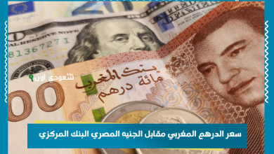 سعر الدرهم المغربي مقابل الجنيه المصري البنك المركزي