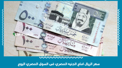 سعر الريال امام الجنيه المصري فى السوق المصري اليوم