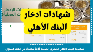 شهادات البنك الاهلي المصري الجديدة 2025 مفاجأة في العائد السنوي
