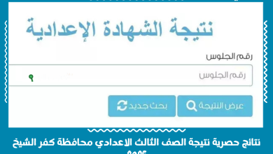 نتائج حصرية نتيجة الصف الثالث الاعدادي محافظة كفر الشيخ 2025