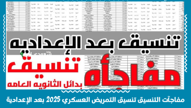 مفاجآت التنسيق تنسيق التمريض العسكري 2025 بعد الإعدادية
