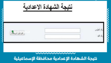 نتيجة الشهادة الإعدادية محافظة الإسماعيلية