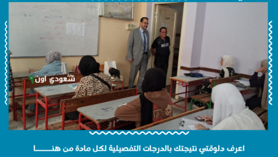 اعرف دلوقتي نتيجتك بالدرجات التفصيلية لكل مادة من هنــــــا