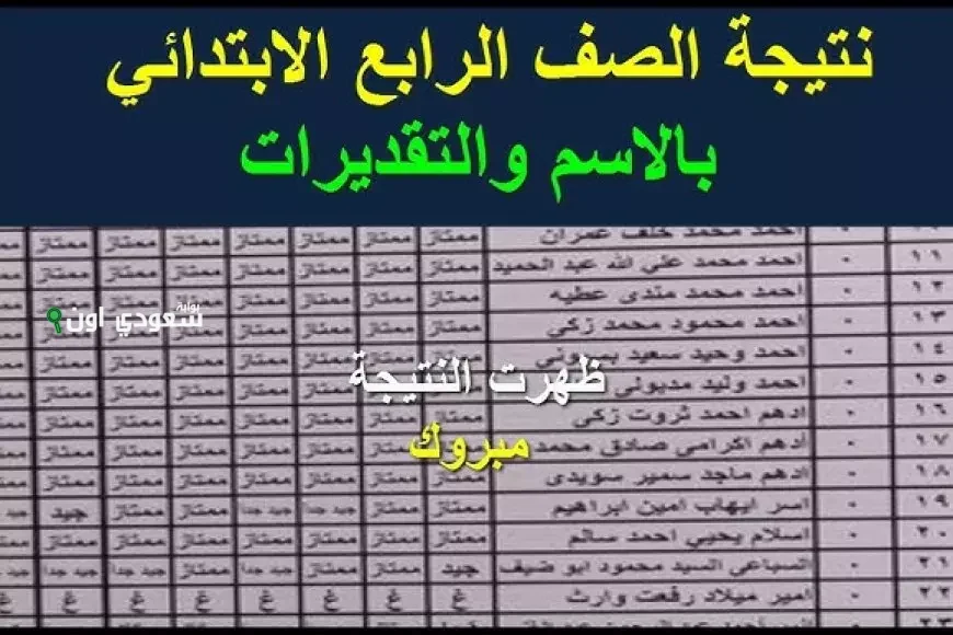 نتيجة الصف الرابع الابتدائي 2025 بالاسم بس في القاهرة والجيزة