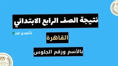 نتيجة الصف الرابع الابتدائي1