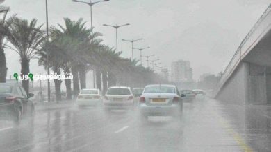 أمطار غزيرة ورياح قوية تجتاح منطقة نجران
