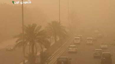 رياح نشطة وأتربة مثارة على منطقة نجران خلال الأيام القادمة