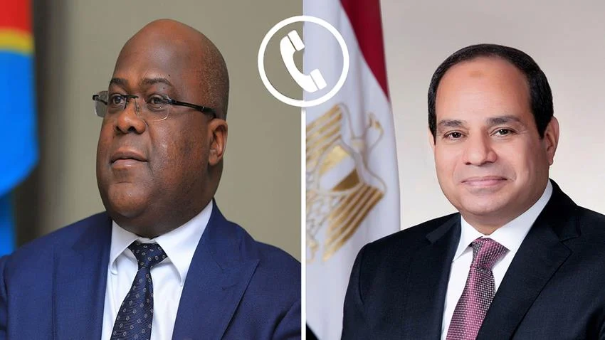 الرئيس السيسي يتواصل هاتفياً مع رئيس الكونغو الديمقراطية لتعزيز التعاون المشترك