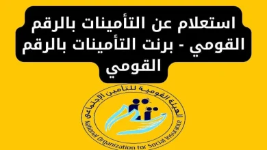 الاستعلام عن التأمينات بالرقم القومي