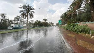 أمطار غزيرة وصواعق في منطقة الباحة
