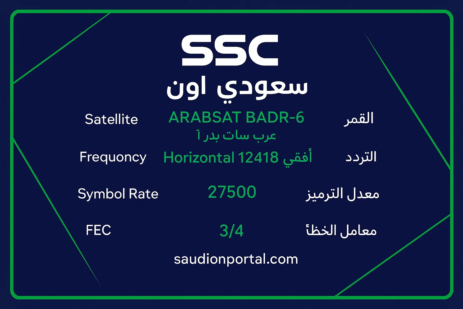 تردد قناة ssc HD
