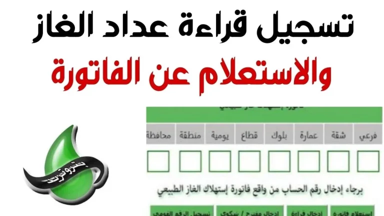 كيفية تسجيل قراءة الغاز الشهرية على بتروتريد