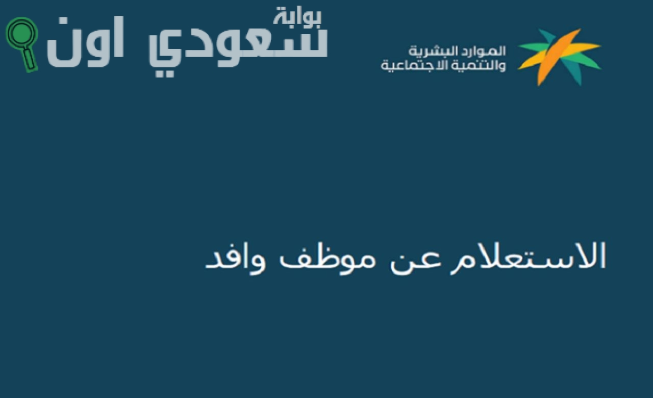 طريقة للاستعلام عن وافد