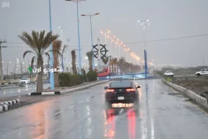 أمطار متفرقة تسجلها منطقة جازان