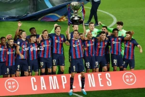 تتويج برشلونة بلقب الدوري الإسباني