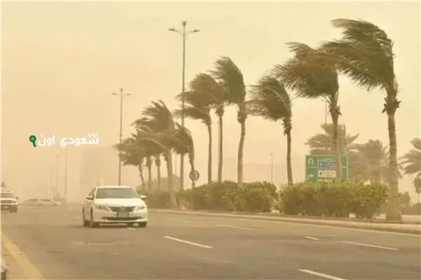 نشاط رياح وأتربة مثارة