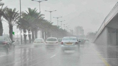 أمطار ورياح في منطقة نجران