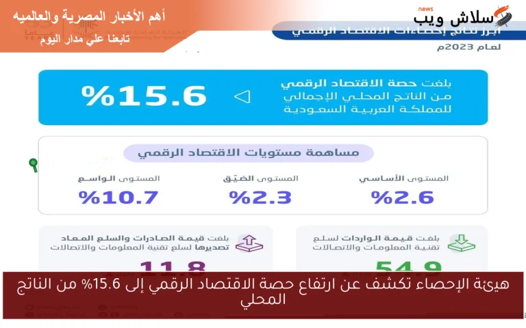 ارتفاع حصة الاقتصاد الرقمي في الناتج المحلي بنسبة 15 6%