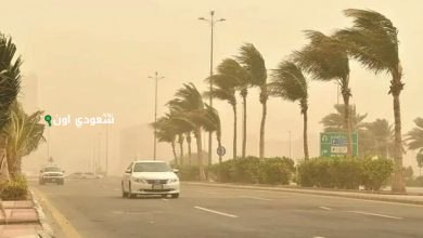 رياح نشطة على منطقة نجران