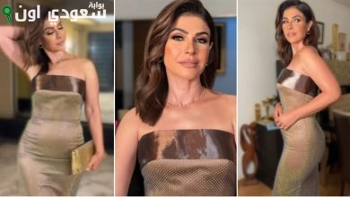 بسمة تتألق بفستان جريء