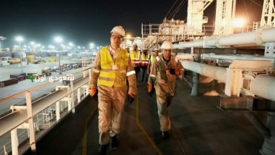 وزير البترول يشهد وصول سفينة جديدة لتموين الغاز بالإسكندرية