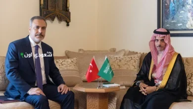 الأمير فيصل بن فرحان ووزير الخارجية التركي