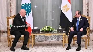الرئيس السيسي يستقبل نظيره اللبناني