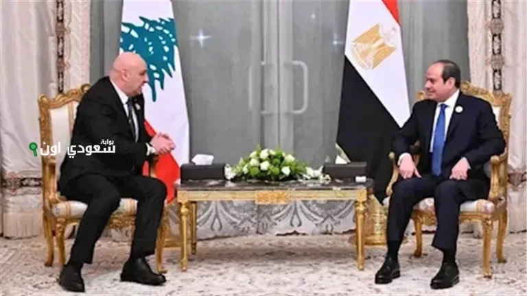 الرئيس السيسي يستقبل نظيره اللبناني