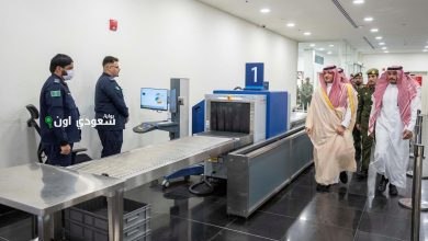وزير الداخلية يراقب عمليات صالة الحجاج بمطار الطائف الدولي