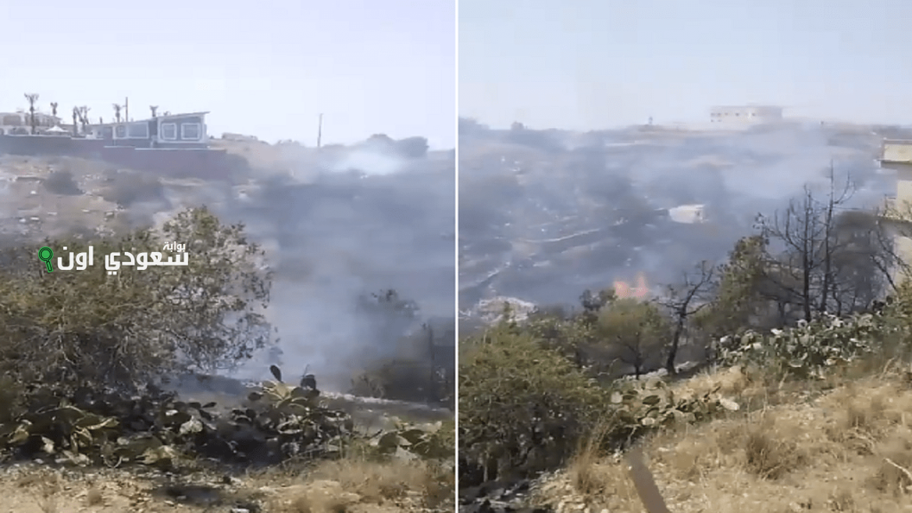حريق في جبل المندق