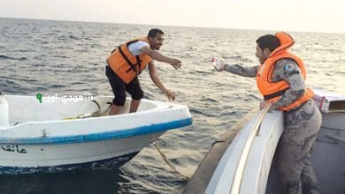 فرق البحث والإنقاذ التابعة لحرس الحدود في القحمة بمنطقة عسير