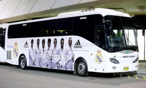 حافلة ريال مدريد تصل برشلونة