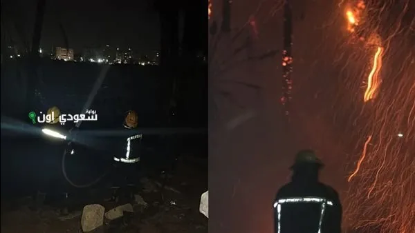 الحماية المدنية تتدخل لإخماد حريق بكورنيش مصر القديمة.. شاهد بالصور