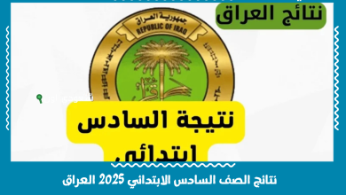 نتائج الصف السادس الابتدائي 2025 العراق
