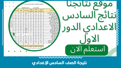 نتيجة الصف السادس الاعدادي