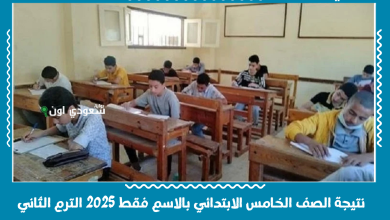 نتيجة الصف الخامس الابتدائي بالاسم فقط 2025 الترم الثاني