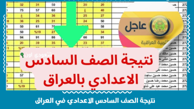 نتيجة الصف السادس الاعدادي في العراق