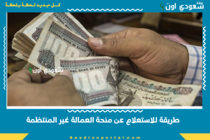 طريقة للاستعلام عن منحة العمالة غير المنتظمة