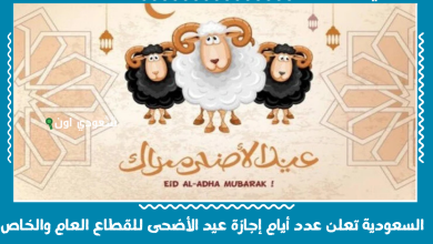 السعودية تعلن عدد أيام إجازة عيد الأضحى للقطاع العام والخاص