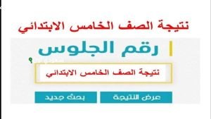 رابط نتائج الصف الخامس الابتدائي