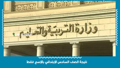 نتيجة الصف السادس الابتدائي بالاسم فقط