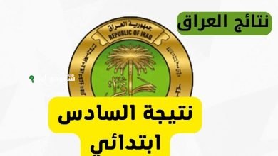 نتائج الصف السادس الابتدائي 2025 العراق