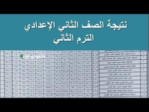 نتيجة الصف الثاني الإعدادي الترم الثاني